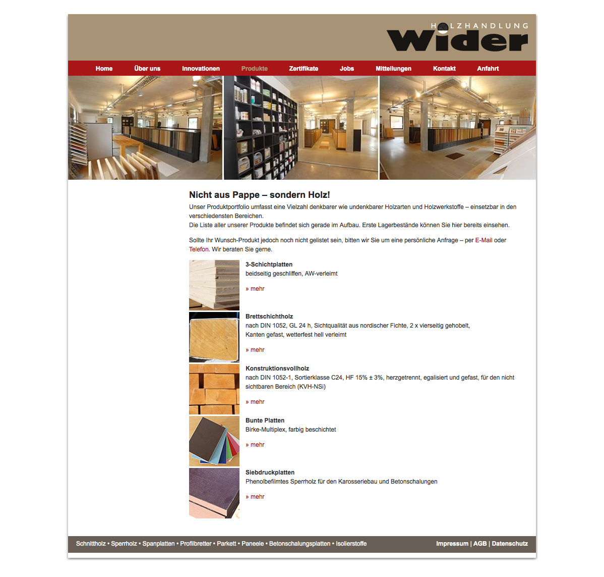 Holzhandlung WIDER GmbH & Co.