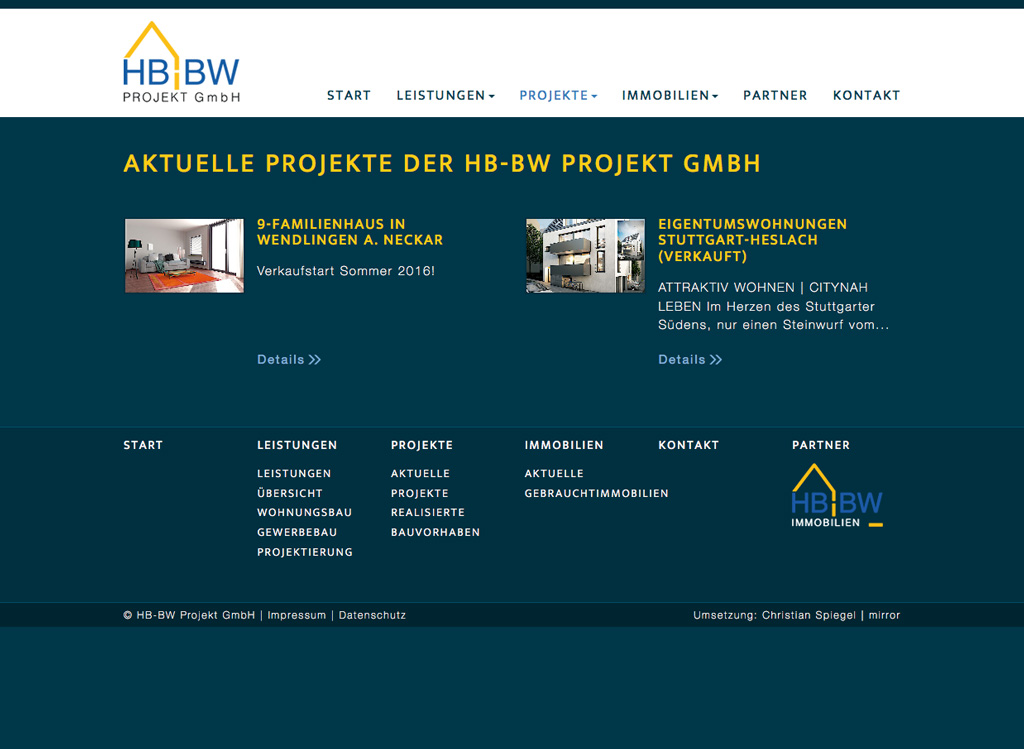 HB-BW Projekt Gmbh und HB-BW Immmobilien